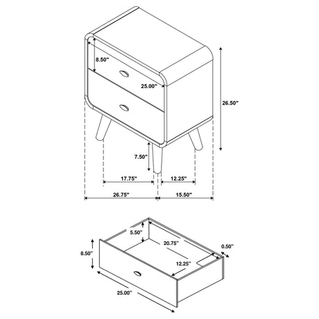 Robyn Nightstand - Furniture World