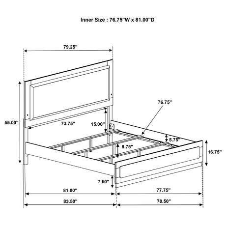 Caraway Panel Bed with LED Lighting - Furniture World