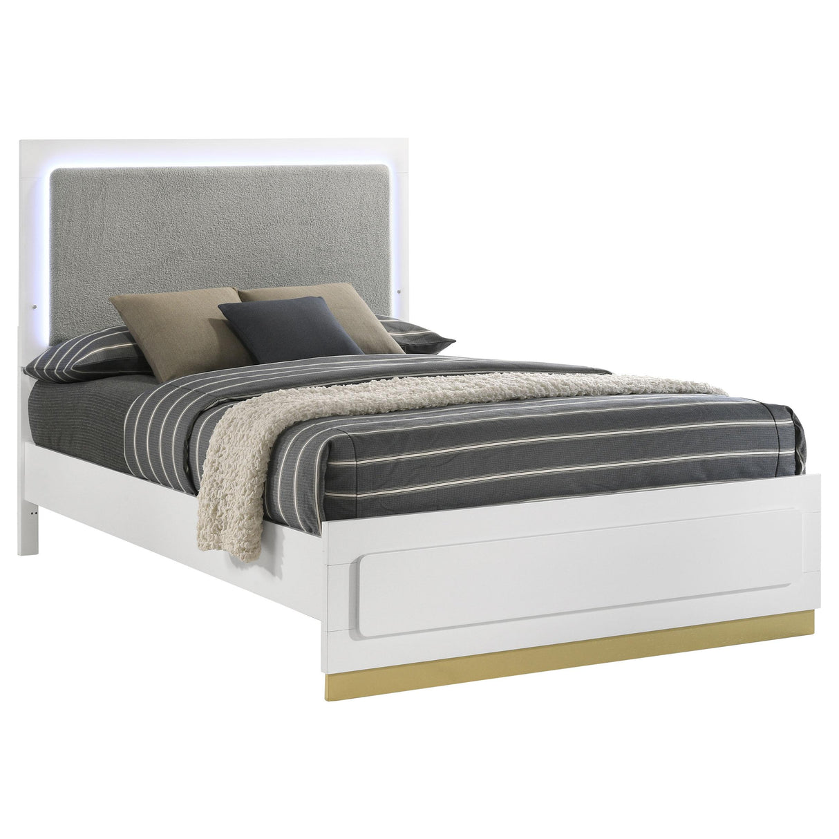 Caraway Panel Bed with LED Lighting - Furniture World