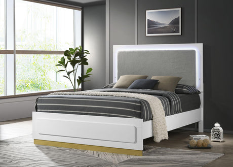 Caraway Panel Bed with LED Lighting - Furniture World