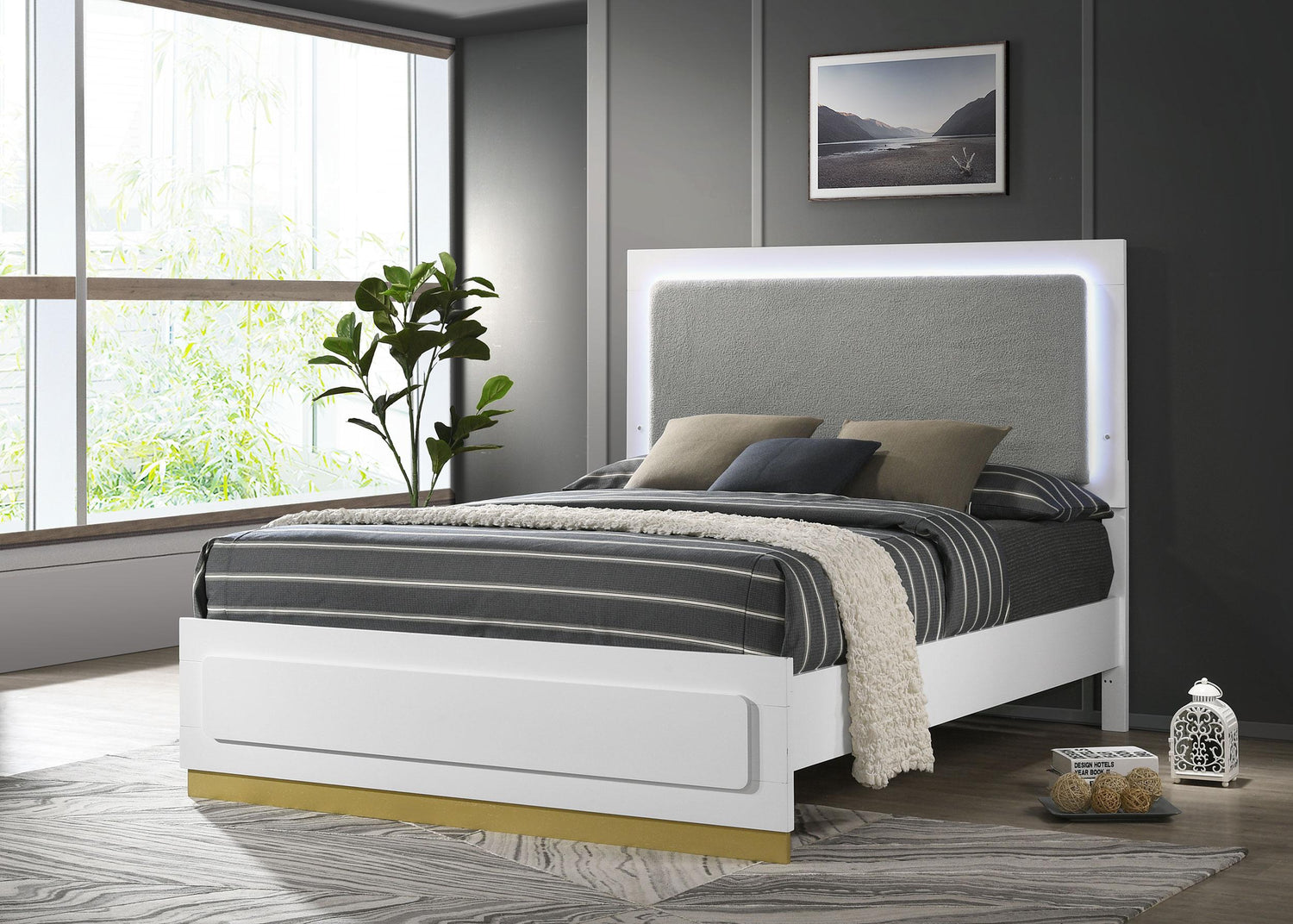 Caraway Panel Bed with LED Lighting