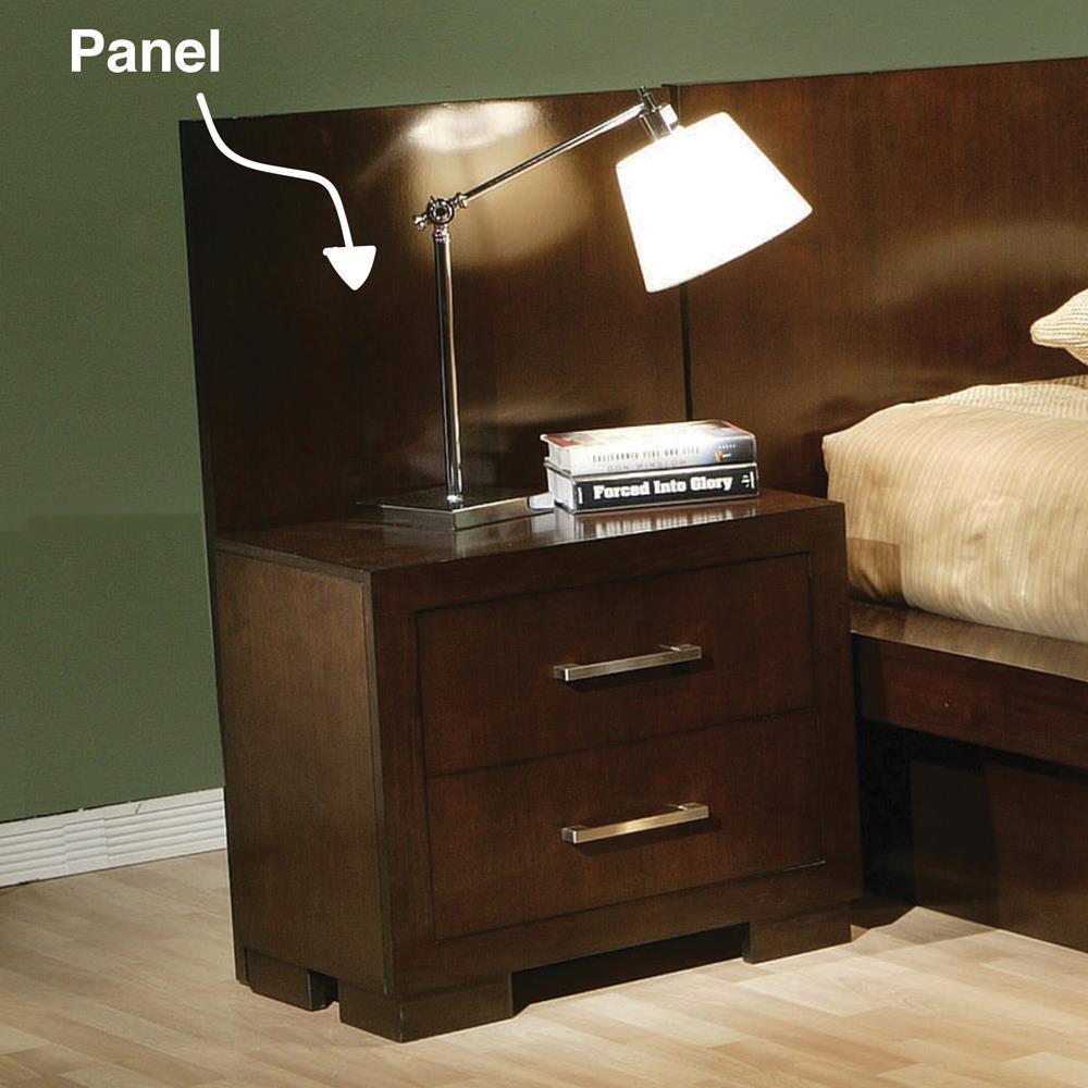 Jessica Nightstand Panels Cappuccino (Set of 2) - Furniture World
