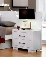 Jessica Nightstand Panels White (Set of 2) - Furniture World
