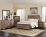 Kauffman California King, E.king, & Queen Panel Bed Washed Taupe - Furniture World