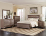 Kauffman California King, E.king, & Queen Panel Bed Washed Taupe - Furniture World