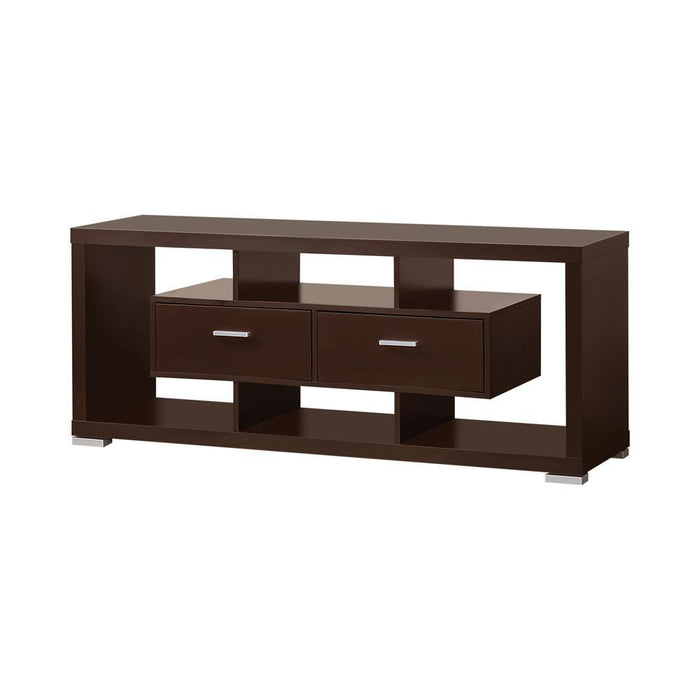 Casey 2-drawer Rectangular TV Console Cappuccino - Furniture World