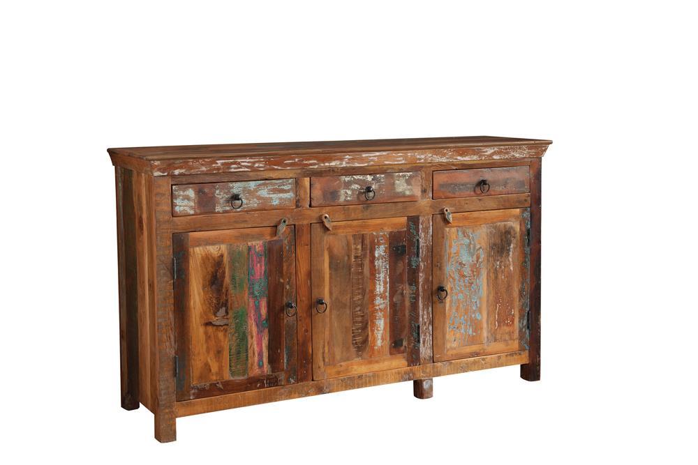 Harper 4-drawer Accent Cabinet Reclaimed Wood - Furniture World