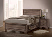 Kauffman California King, E.king, & Queen Panel Bed Washed Taupe - Furniture World
