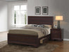 Kauffman California King, Eastren King, & Queen Panel Bed Dark Cocoa - Furniture World