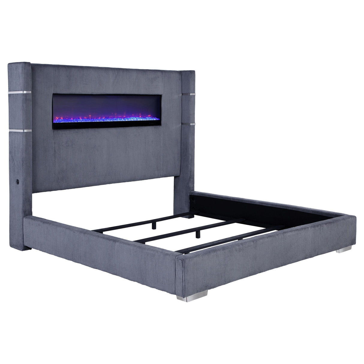 Tisdall Wingback Bed with Flame Visualizer - Furniture World