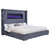 Tisdall Wingback Bed with Flame Visualizer - Furniture World