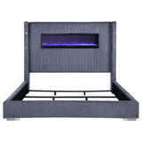 Tisdall Wingback Bed with Flame Visualizer - Furniture World
