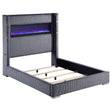 Tisdall Wingback Bed with Flame Visualizer - Furniture World