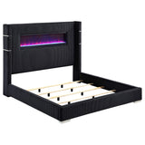Tisdall Wingback Bed with Flame Visualizer - Furniture World