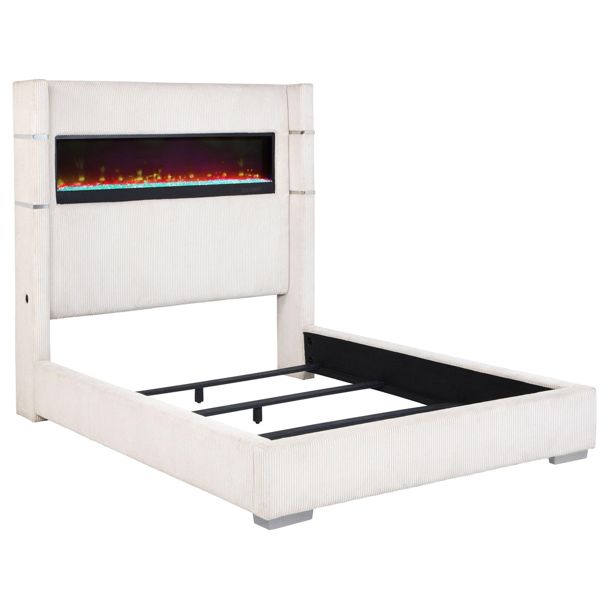 Tisdall Wingback Bed with Flame Visualizer - Furniture World