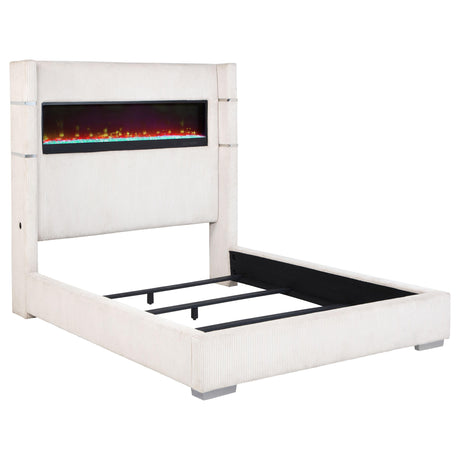 Tisdall Wingback Bed with Flame Visualizer - Furniture World