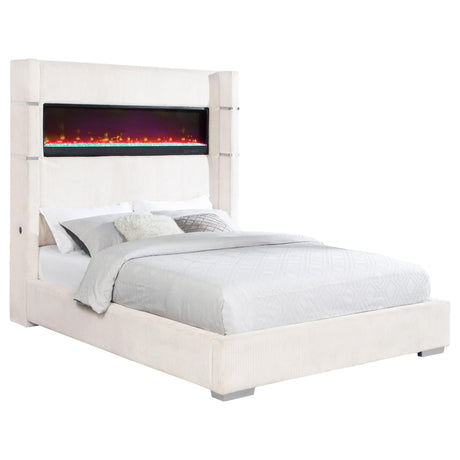 Tisdall Wingback Bed with Flame Visualizer - Furniture World