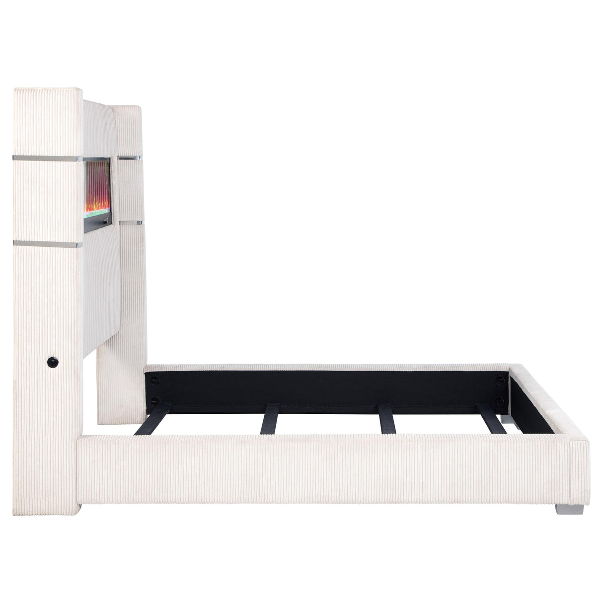 Tisdall Wingback Bed with Flame Visualizer - Furniture World