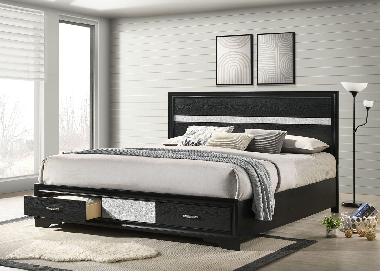 Miranda Panel Platform Storage Bed - Furniture World