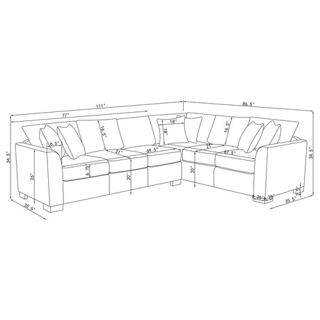 Ashford Fold-Out Sleeper Sectional Sofa - Furniture World