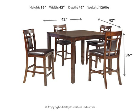 Bennox Counter Height Dining Table and Bar Stools (Set of 5) - Furniture World