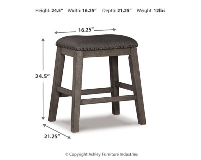 Caitbrook Counter Height Upholstered Bar Stool - Furniture World