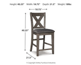 Caitbrook Counter Height Upholstered Bar Stool - Furniture World