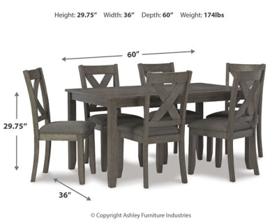 Caitbrook Dining Table and Chairs (Set of 7) - Furniture World