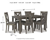 Caitbrook Dining Table and Chairs (Set of 7) - Furniture World