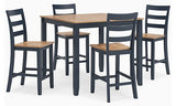 Gesthaven Counter Height Dining Table and 4 Barstools (Set of 5) - Furniture World