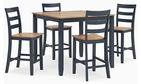 Gesthaven Counter Height Dining Table and 4 Barstools (Set of 5) - Furniture World