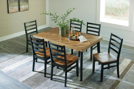 Blondon Dining Table and 6 Chairs (Set of 7) - Furniture World