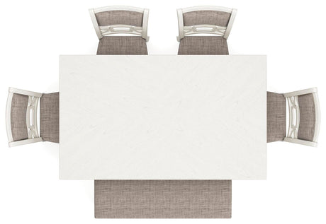 Erinberg Dining Table and 4 Chairs and Bench (Set of 6) - Furniture World