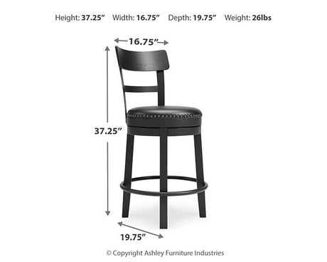 Valebeck Counter Height Bar Stool - Furniture World