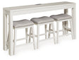 Robbinsdale Counter Height Dining Table and 3 Barstools Set - Furniture World