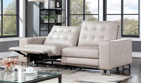 ABBERTON Power Loveseat, Beige - Furniture World