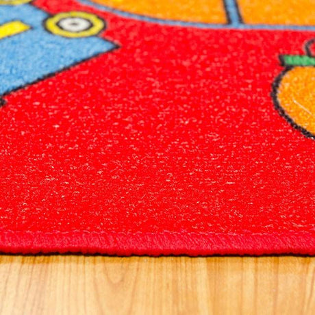 ABBEY Red & Multi 5' X 8' Area Rug - Furniture World