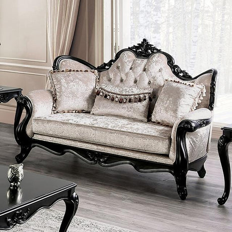 Acapulco White & Espresso Loveseat - Furniture World
