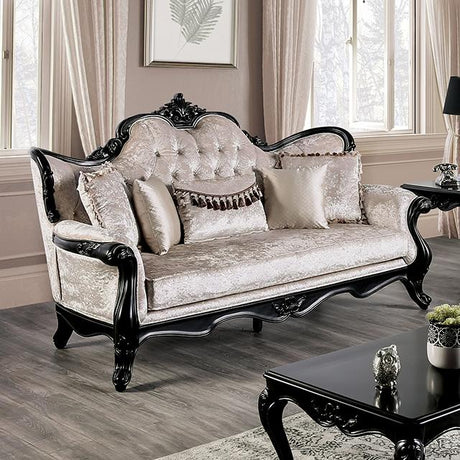 Acapulco White & Espresso Sofa - Furniture World