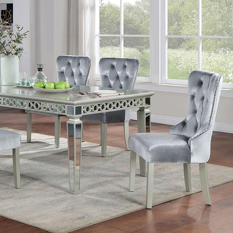 ADALIA Dining Table, Silver - Furniture World
