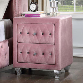 ZOHAR Night Stand, Pink - Furniture World