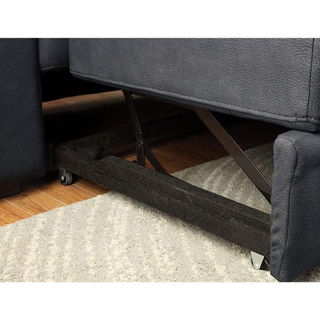 ALCESTER Brown & Gray Sectional w/ Sleeper, Ash - Furniture World
