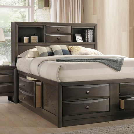 Zosimo Bed Black, Chrome, & Grey - Furniture World