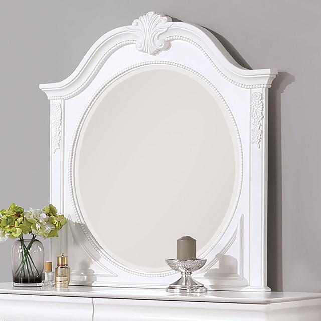 ALECIA Mirror, White - Furniture World
