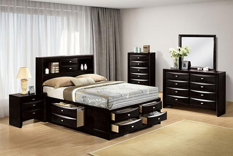 Zosimo Bed Black, Chrome, & Grey - Furniture World