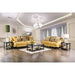 Viscontti Gold/Gray Sofa, Gold - Furniture World