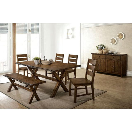 Woodworth Walnut Padded Side Chair (2/CTN) - Furniture World
