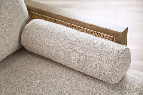 ALESUND Loveseat, Beige/Light Oak, Natural & Brown - Furniture World