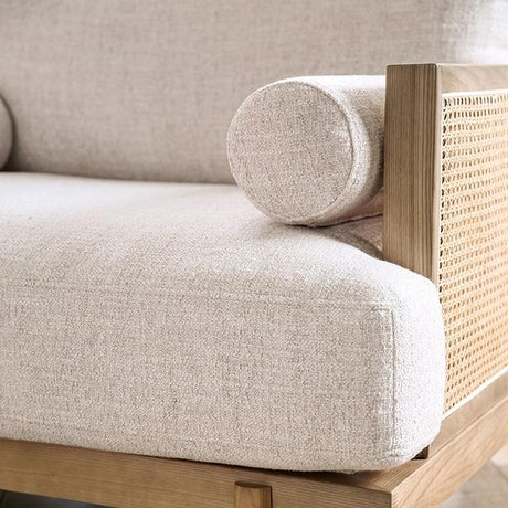 ALESUND Sofa, Beige/Light Oak, Natural & Brown - Furniture World