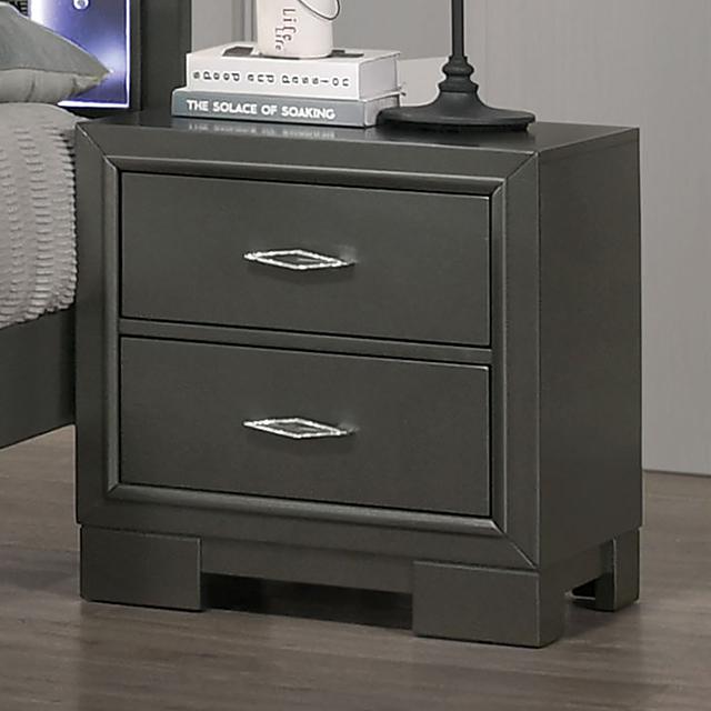 ALISON Night Stand, Dark Walnut - Furniture World